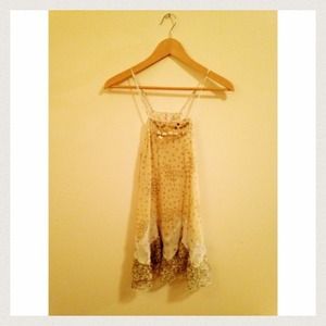Free people birds and shells sheer tunic