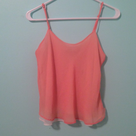 Sheer orange top