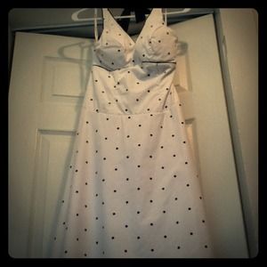 White with Black Polka Dot Dress