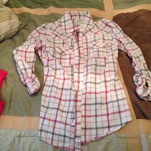 Full tilt (tillys) long sleeve plaid shirt
