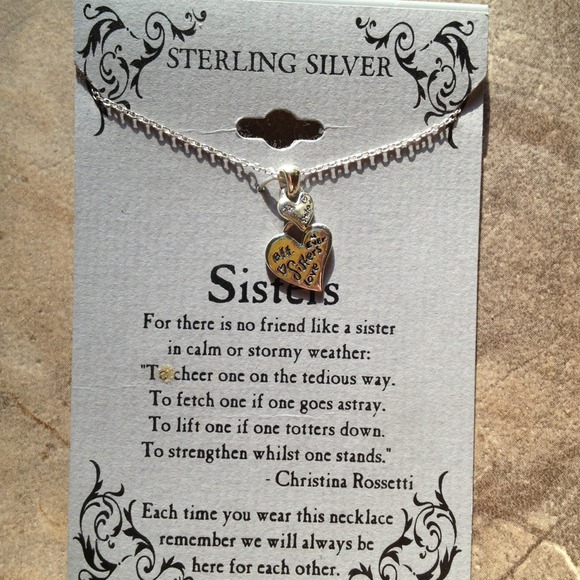 Sterling silver Sister necklace
