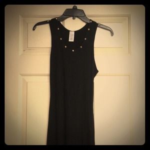 NWOT black studded Maxi dress