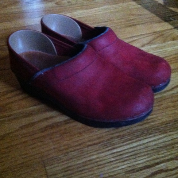 Red Dansko clog
