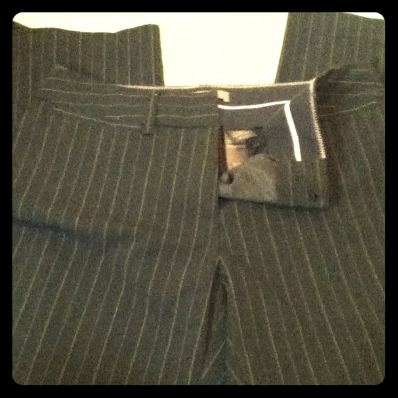 Pinstripe dress pants.