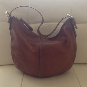 Authentic Coach Leather Handbag - Cognac