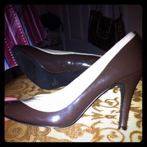 Chocolate and cream heels