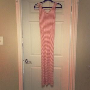 Pink & White Stripe Maxi