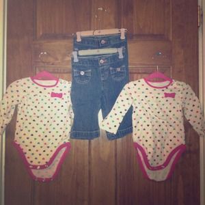 Hearts n denim 2pc set