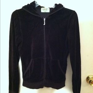 Juicy Couture Black Velour track jacket Sz.L SOLD