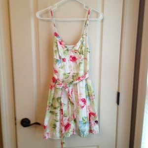 Abercrombie and Fitch white floral print dress