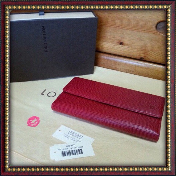 Unavailable..Authentic LV epi red wallet