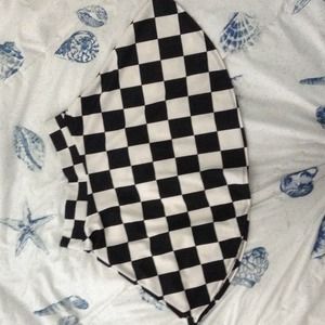 A black & white checker pattern, circle skirt!