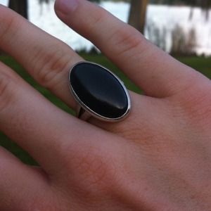 Black oval ring