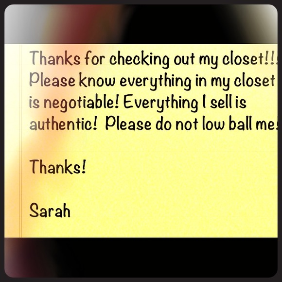 Thanks for checking out my closet!!!