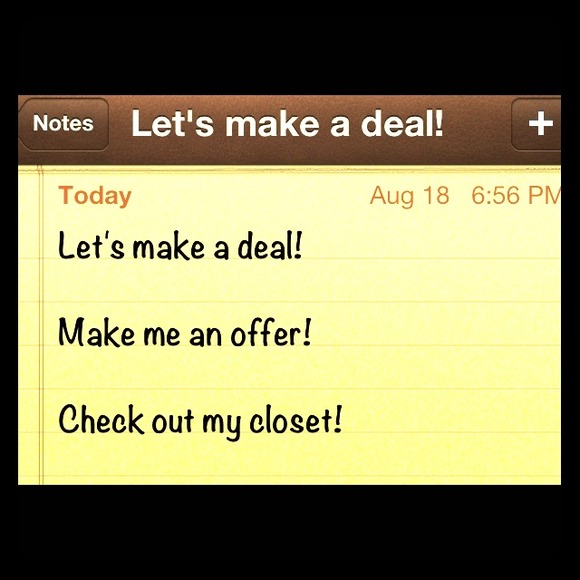 Make me an offer!