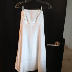 Gap strapless white dress