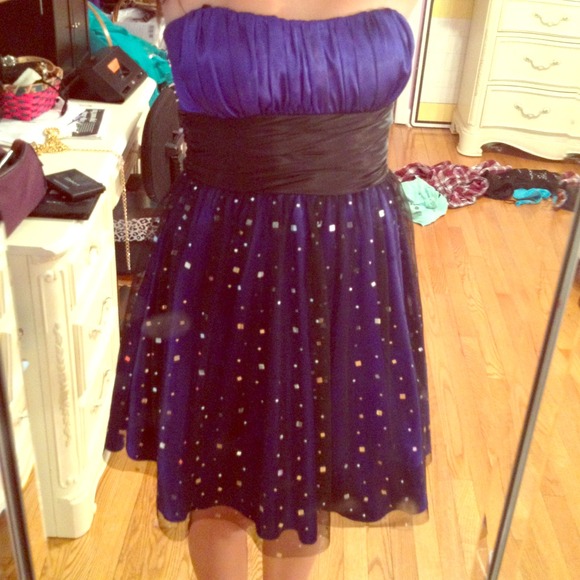 Dark blue disco dress