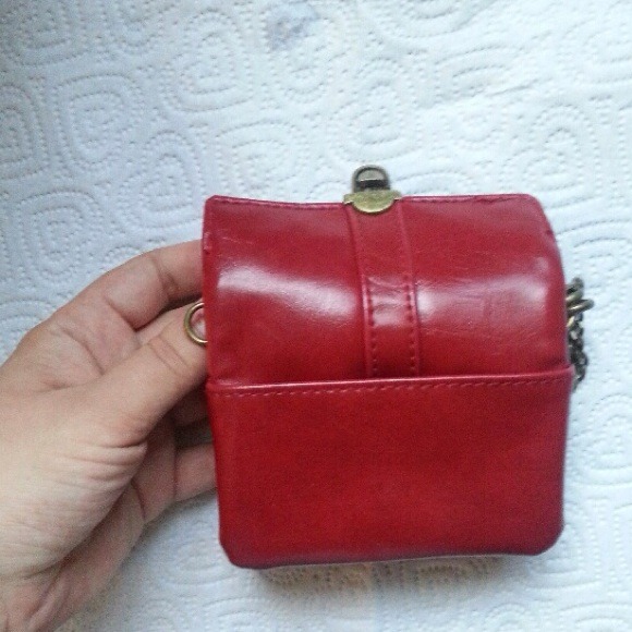 Soft red leather small purse - Picture 2 of 4