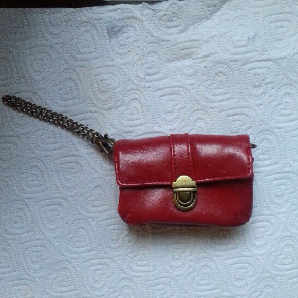 Soft red leather small purse - Picture 4 of 4