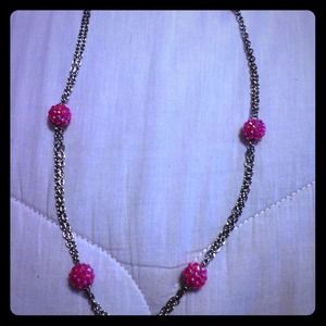 Long pink necklace