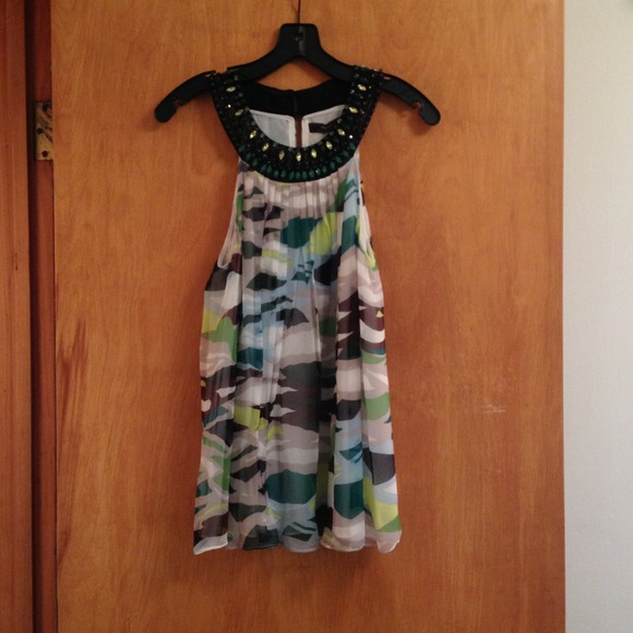 BCBG beaded neck tank