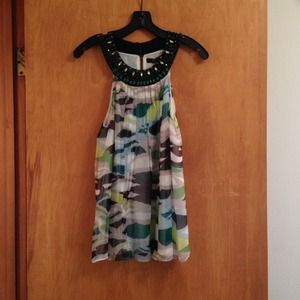 BCBG beaded neck tank