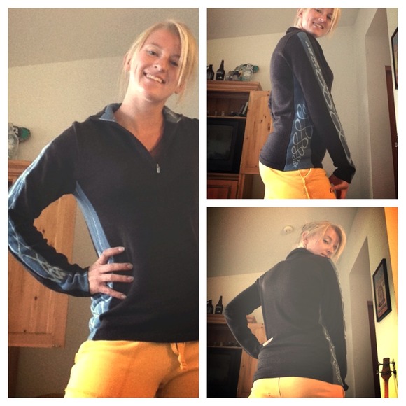 SOLD!!!!!   Brown and Blue SmartWool Sweater