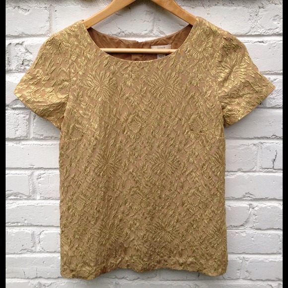 **RESERVED** Metallic damask J. Crew top