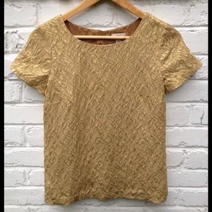 **RESERVED** Metallic damask J. Crew top