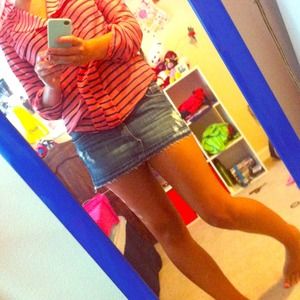 Hollister mini jean skirt