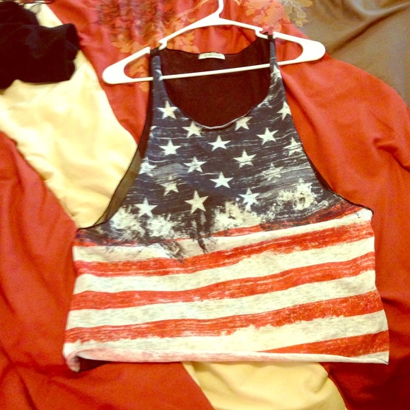 American flag tank