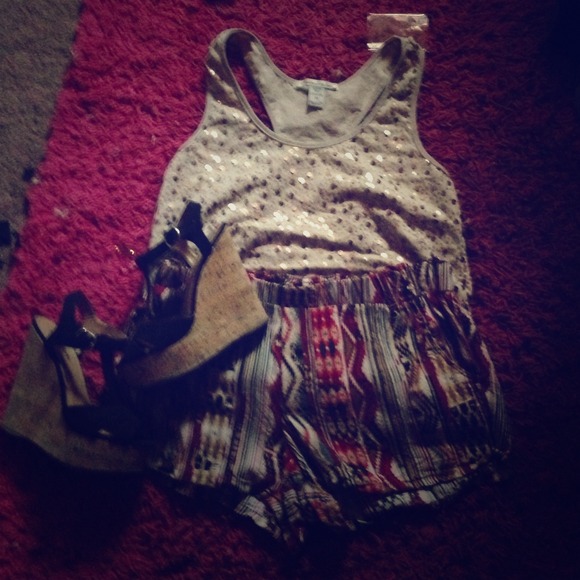 Sequin racer back tank