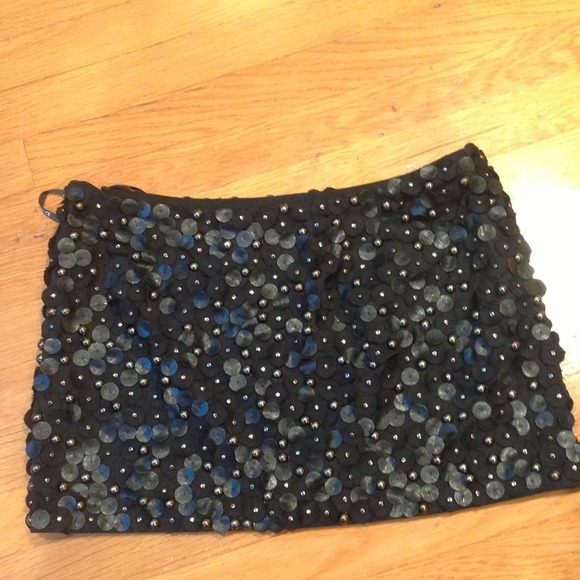 Bebe cute studded black mini skirt