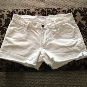White Denim Shorts