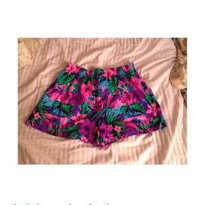 🌻TRADED🌻 Neon hawaiian print short