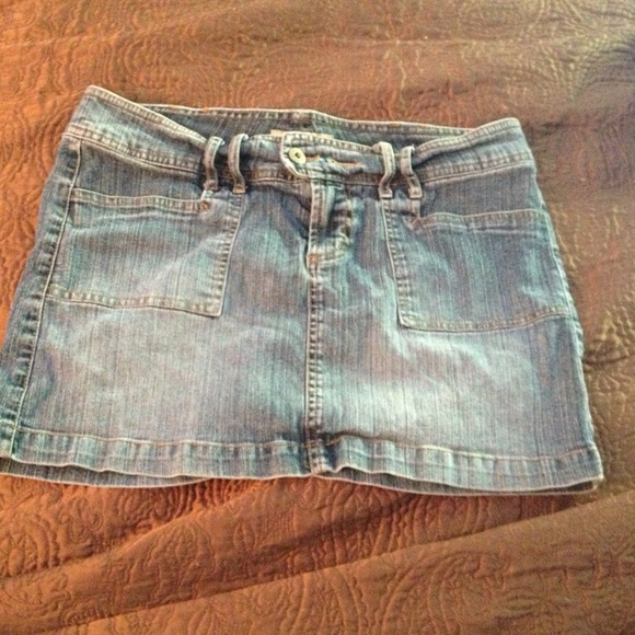 Denim Stretch Mini Skirt