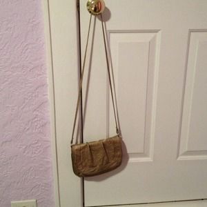 Target gold crossbody satchel