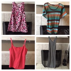 Maternity lot 2 dresses 2 tops