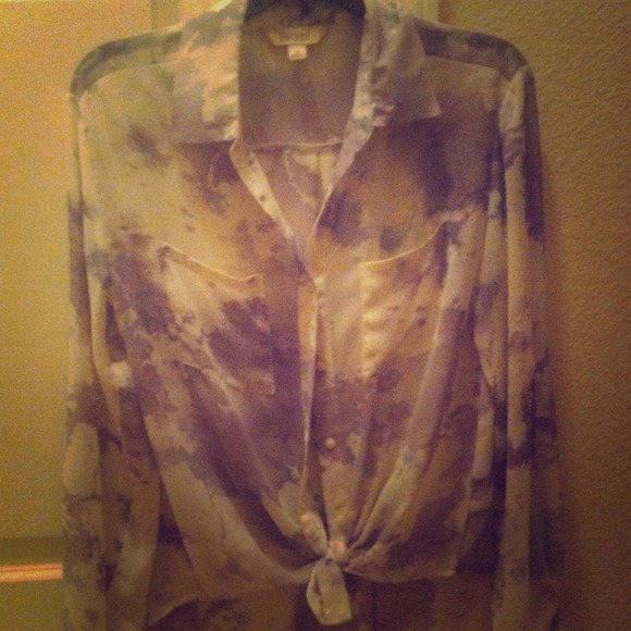 Lavender high low blouse
