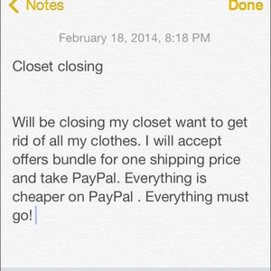 Need to clean closet prices lowered