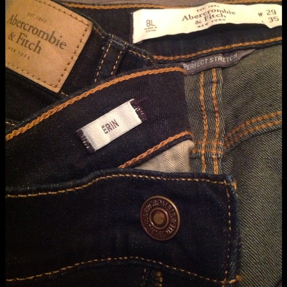 Dark Wash A&F Erin Skinny Jeans - Picture 4 of 4