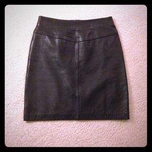 100% authentic Leather pencil skirt