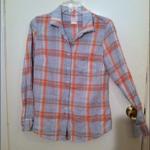 J.Crew Perfect Shirt in Teal Plaid sz4 sold