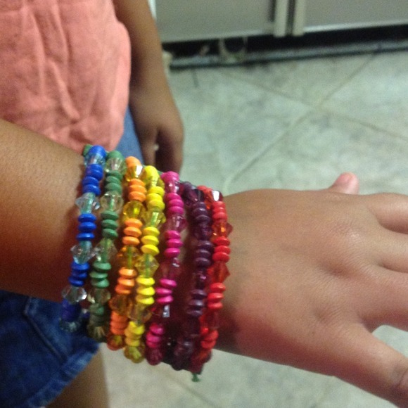 Rainbow colored BIG bracelet. - Picture 1 of 4