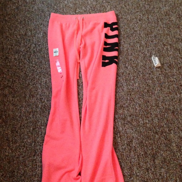 New with tags orange pink pants