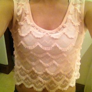 Topshop Pink Crop Top