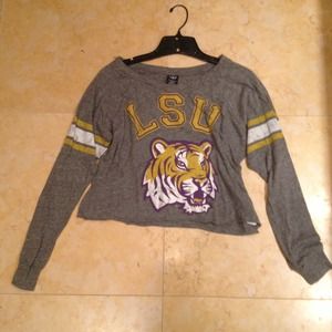 Longsleeve LSU Crop Top