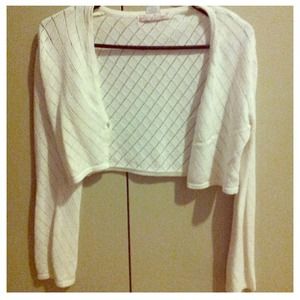 White cardigan