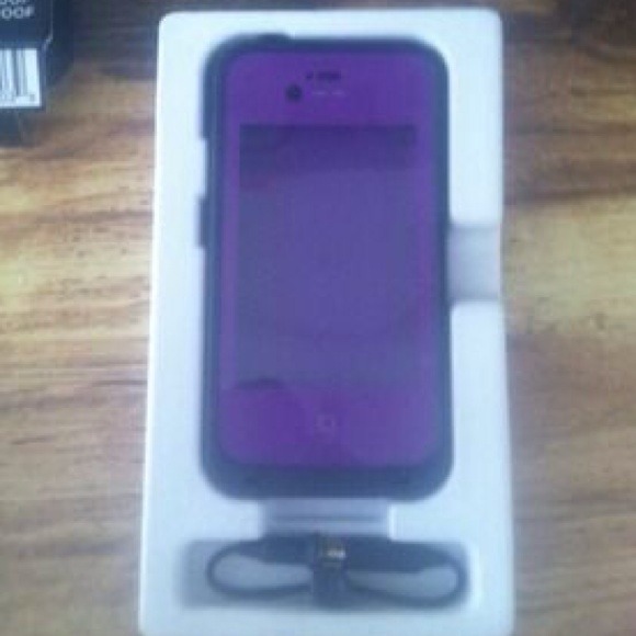 Purple lifeproof case for iPhone 4S
