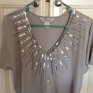 Cute silver sequin top